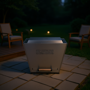 เตาไฟกลางแจ้งแบบพกพา Cyberpit One Pro ขนาด 25 นิ้ว ทำจากสแตนเลส ป้องกันควัน พร้อมถาดรองขี้เถ้าแบบดึงออกได้ และหูหิ้ว - Product Image 2