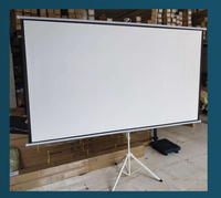 Écran de projection portable Kuaige 100" 16:9 avec trépied mobile et finition blanche mate, garantie 1 an pour une utilisation en intérieur/extérieur