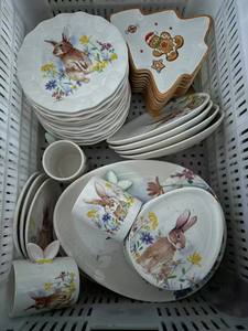 Promotion directe d'usine : Assiettes en céramique, vaisselle de Noël en porcelaine, assiettes et bols colorés, vaisselle de table en liquidation - Product Image 4