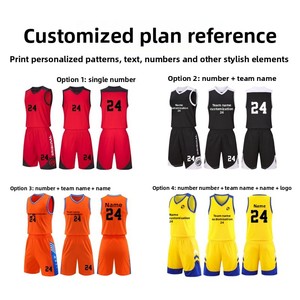 Ensemble d'uniformes de basketball en jersey pour hommes et femmes, vêtements d'entraînement, compétition universitaire, veste de sport d'équipe, personnalisation, séchage rapide - Product Image 4