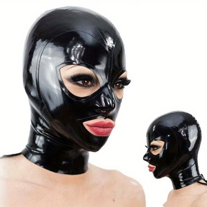 Maschera in Lattice Nero <span class=keywords><strong>con</strong></span> Cerniera Posteriore, Occhi Aperti, Bella Bocca, per Cosplay, Costume di Halloween, Cappello Passamontagna per Feste - Product Image 1