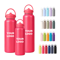 Botella de Agua Aislada para Exteriores con Logotipo Personalizado, de Acero Inoxidable, en Tamaños de 12oz, 18oz, 20oz, 22oz, 25oz, 32oz y 40oz