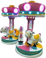 Équipement de jeu de parc d'attractions, manège pour enfants pas cher, cheval à bascule, carrousel pour 3 personnes, cheval à bascule à vendre