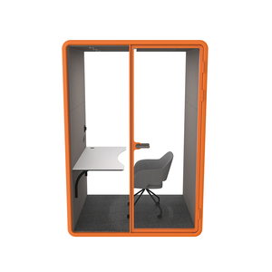Wholesale Acoustic Phone Booth High Density Soundproof Office Pod Indoor Private Cabin with Desk Chair - Product Image 3