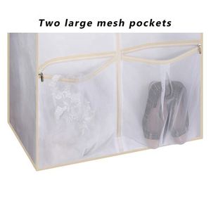 Free Sample Mergeboon Custom <b>Weeding</b> Gown Dress Garment <b>Bags</b> with Pockets Long Dresses Dust Covers RPET - Product Image 3