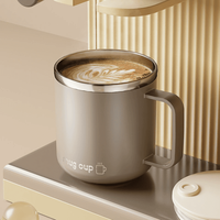 Vente en gros de tasses à thé au lait en acier inoxydable réutilisables de 400 ml au design moderne, cadeaux d'affaires, mini tasse isotherme
