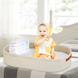 Vente chaude Portable Durable Teddy Velours <span class=keywords><strong>Feutre</strong></span> Bébé Couche Panier <span class=keywords><strong>À</strong></span> Langer Transporteur Panier <span class=keywords><strong>À</strong></span> Langer Nouveau-Né Essentials - Product Image 5