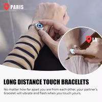 Prix d'usine chinois bracelet tactile soleil et lune bracelets tactiles vibrants couples inowl bracelets tactiles longue distance