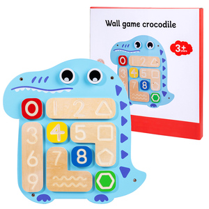 Educación temprana más nuevos niños mano ojo coordinación habilidad entrenamiento juguetes madera Montessori ocupado tablero pared juego juguete para niños - Product Image 2