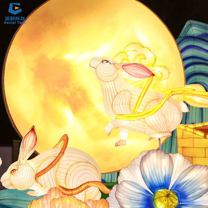 SGFL284 Populaire Animal Soie Lanterne Parc Décoration Festival Lapin Lanterne pour Mi Automne - Product Image 3