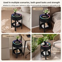 Table basse intelligente en verre trempé, vente en gros directe usine, design moderne et minimaliste, chargement sans fil, Bluetooth, mobilier de maison
