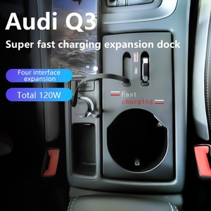 Station de charge rapide USB Type C 12-24V avec surveillance de la tension pour Audi Q3, mise à niveau de la modification automobile 2018-2024 - Product Image 3