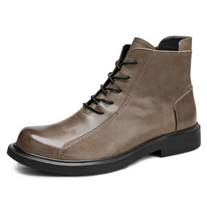 Zapatos de Hombre de Último Modelo, de Cuero, Punta Redonda, Hechos a Mano, Impermeables, para Bodas, Otoño, Ocasiones Formales - Product Image 1
