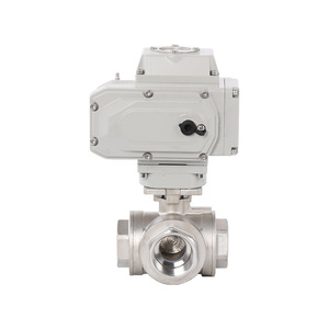 Válvula de Bola Eléctrica de Tres Vías Q914F Q915F 16P de Acero Inoxidable Roscada DN8 DN65 para Uso Industrial - Product Image 5
