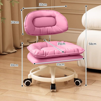 Chaise de maquillage moderne de luxe Mobilier table de toilette Tabouret de bureau Tabouret de maquillage Tabouret de salon de beauté simple