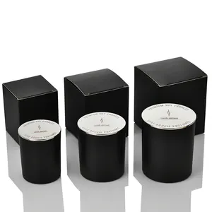 200ml/300ml/430ml Glass Candle Container Holders Empty Glass Candle Jars With Stainless Steel Lids