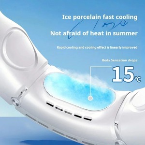 Ventilador de Cuello, Aire Acondicionado Portátil, 100 Velocidades, Enfriamiento Rápido, Pantalla Digital, Recargable por USB, Capacidad de 4000 mAh, Ventiladores Portátiles - Product Image 2