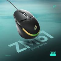 Ratón para juegos RGB con cable, ratón eléctrico de competición, programación de pistola de prensa Macro para escritorio