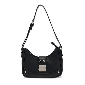 Bolso de Hombro Personalizado para Mujer, Impermeable, Estilo Inglés Vintage, con Solapa, Diseño de Letras con Logotipo Impreso, Bolsillo con Cremallera - Product Image 1