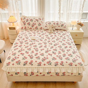 Sản Phẩm Mới Giường Bìa Đặt Vua Kích Thước Chất Lượng Cao Bán Buôn In Tất Cả Các Mùa Flannel Bông Duy Nhất Được Trang Bị Tấm - Product Image 4