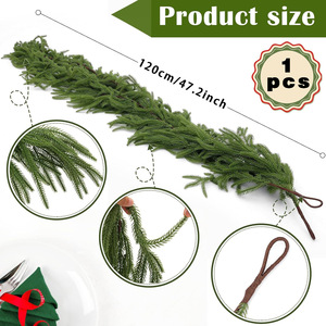 Guirnalda Navideña de Pino Artificial NorfoYL de YUELIAN, Suave y Realista al Tacto, para Decoración de Escaleras, Chimeneas y Repisas - Product Image 6