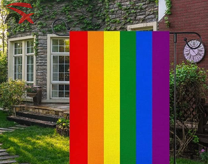 Bandera de Jardín Personalizada al por Mayor, Impresa por Ambos Lados, Colorida, con Diseño de Arcoíris, para Decoración de Exteriores - Product Image 2