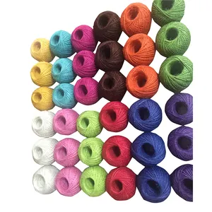 रंगीन किनारी कॉर्ड 3mm 100 मीटर 3 किस्में मुड़ कपास सुतली के लिए 100% प्राकृतिक कपास रस्सी DIY शिल्प और उपहार पैकेजिंग