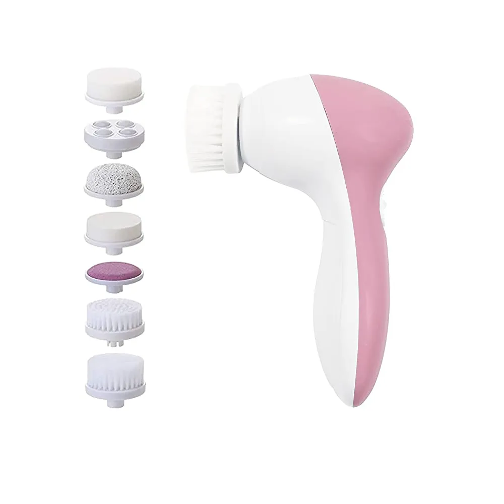 Facial Cleansing Brush Face Spin Brush with 7 Exfoliating Brush Heads for Gentle Exfoliation and Deep Scrubbing