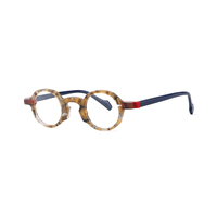 Montures optiques rondes en acétate tendance, montures de lunettes vintage au design unique, vente en gros