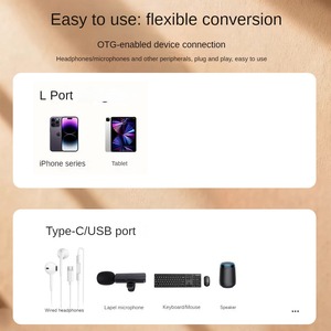 อะแดปเตอร์ Lto Type C OTG <span class=keywords><strong>แปลง</strong></span>สัญญาณเสียง HiFi สำหรับ iPhone iPad ซิงค์ข้อมูล ไมโครโฟน ยูเอสบีดิสก์ เมาส์ คีย์บอร์ด เชื่อมต่อ ถ่ายโอนไฟล์ - Product Image 4