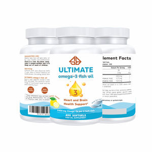 Suplemento de Aceite de Pescado Omega-3 Natural Ultimate Omega con Sabor a Limón, Extra Fuerte, con EPA y DHA, 120 Cápsulas Blandas - Product Image 1