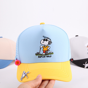 New Design 5 Panel Embroidery Logo Snapback Baseball Caps Laser Cut Hole Golf <strong>Hats</strong> and <strong>Waterproof</strong> Rope <strong>Hats</strong> - Product Image 3