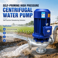 Pompa Booster Sentrifugal Vertikal 60Hz, Low Noise, Flange, Tekanan Tinggi, Pompa Air Senyap untuk Pasokan Air Rumah Tangga