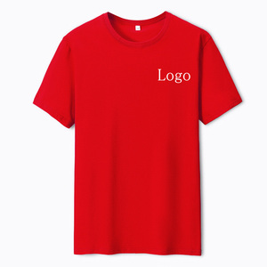T-shirts unisexes en coton uni à manches courtes décontractés pour hommes avec logo personnalisé imprimé - Product Image 2