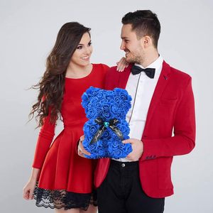Oso de Rosas Artificiales con Diamante en Forma de Corazón para San Valentín, Día de la Madre, Cumpleaños, Aniversario, Novia, <span class=keywords><strong>Esposa</strong></span> - Product Image 3