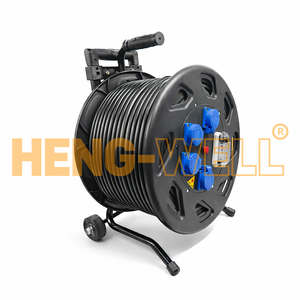 Enrouleur de câble d'extension de sécurité GFCI/RCD certifié ETL, 100 pieds, SJTW, caoutchouc, 14 AWG, 4 prises, pour usage industriel et extérieur - Product Image 2