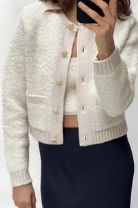 Abbigliamento donna MYST & ZA 2024 autunno nuovo stile alla moda Versatile Bouclé giacca giacca 1822002 - Product Image 2