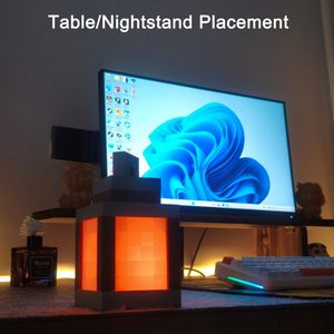 Lampe <span class=keywords><strong>de</strong></span> nuit LED multicolore à thème <span class=keywords><strong>Minecraft</strong></span> pixelisée, rechargeable, à suspendre au mur/à poser sur une table, chambre à coucher, salle <span class=keywords><strong>de</strong></span> jeux, garçons - Product Image 3