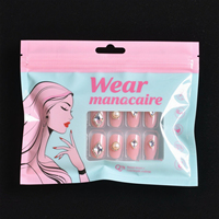 Quantité minimale de commande 2000 pièces impression numérique personnalisée sac à fermeture éclair à trois joints latéraux avec fenêtre transparente pour porter une pochette plate armure