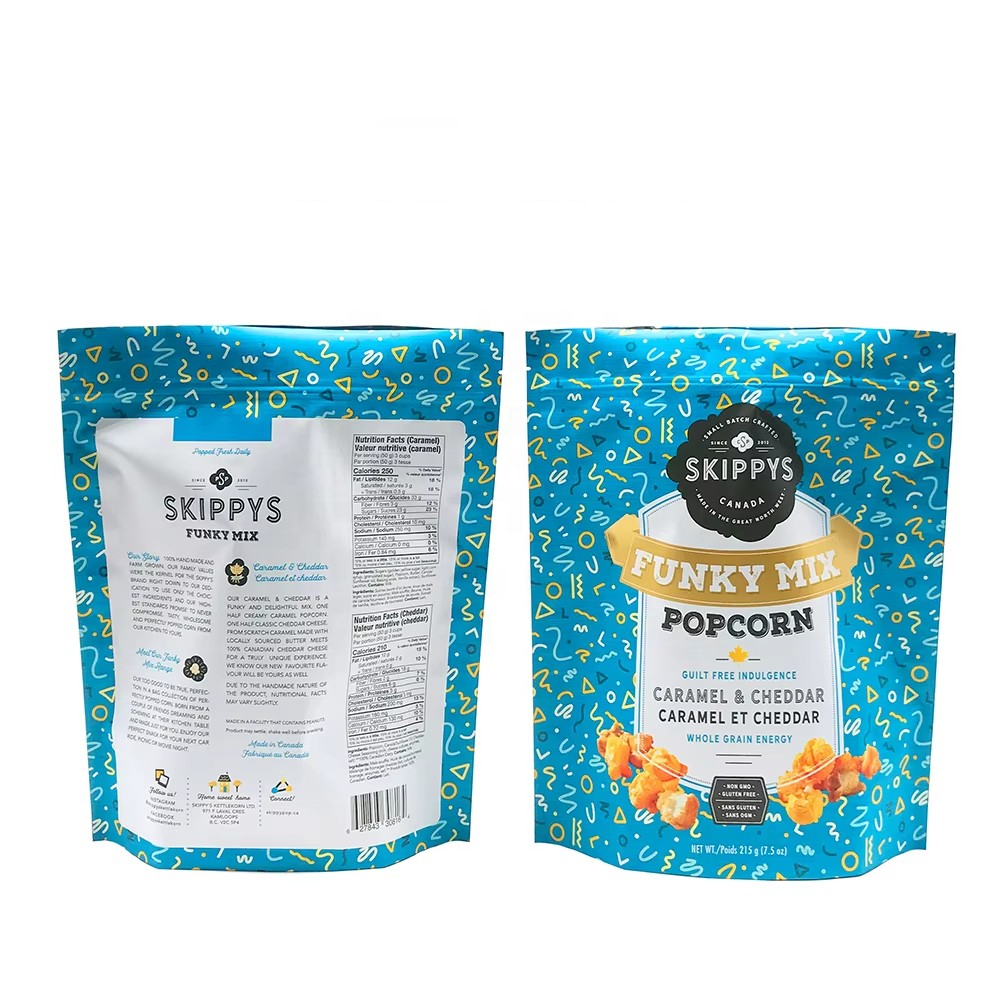 Пластиковый упаковочный пакет для картофеля фри, с застежкой-молнией