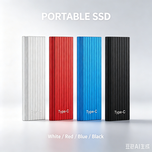 Nieuwe groothandel witte/zwarte/blauwe/rode 1TB 600MB/s USB 3.2 Gen 2 externe aluminium SSD voor laptop gaming - Product Image 5