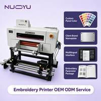Nouvelle imprimante DTF UV OEM ODM pour broderie, 300 mm, tête unique, machine à patchs à marque privée, panneau personnalisé, garantie 1 an, vente en gros