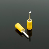 핀 타입 절연(PVC) 주석 도금 터미널 크림프 핀형 전기 구리 커넥터 러그 400V 정격 0.5-1.5mm 와이어 범위