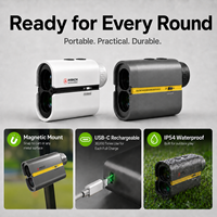 Télémètre laser de golf extérieur OEM ODM avec support magnétique, interrupteur de pente, rechargeable USB-C, haute précision 0-2000m, IP54