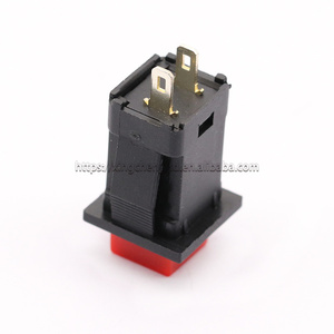 DS-429B 14 мм Мгновенный квадратный кнопочный переключатель 1A/250VAC 3A 125V красный сброс/без блокировки - Product Image 5