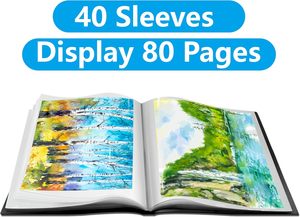 Cartella per Presentazioni con 40 Tasche Trasparenti, Protezioni per Documenti, Portafoglio Artistico, Libro Trasparente per Opere d'Arte e Fogli di Rapporto - Product Image 4