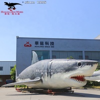 Sculpture de créature marine, modèle de requin animatronique pour parc d'attractions, équipement de parc aquatique