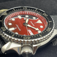Montre automatique mécanique avec boîtier en acier inoxydable personnalisé avec logo OEM, verre saphir, luminescent, étanche 10 ATM, montre de plongée