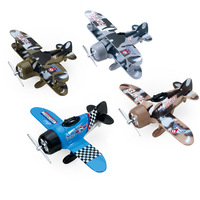 Nouvel Arrivage Avion de Guerre Classique à Tirer en Arrière, Jouet en Alliage Moulé Sous Pression, Modèle d'Avion de Chasse en Métal pour Enfants