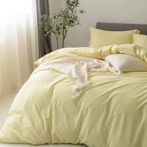 ملاءات سرير رخيصة وصفراء خفيفة أطقم لحاف أغطية سرير طقم مفارش سرير لحاف بحجم كينج - Product Image 3